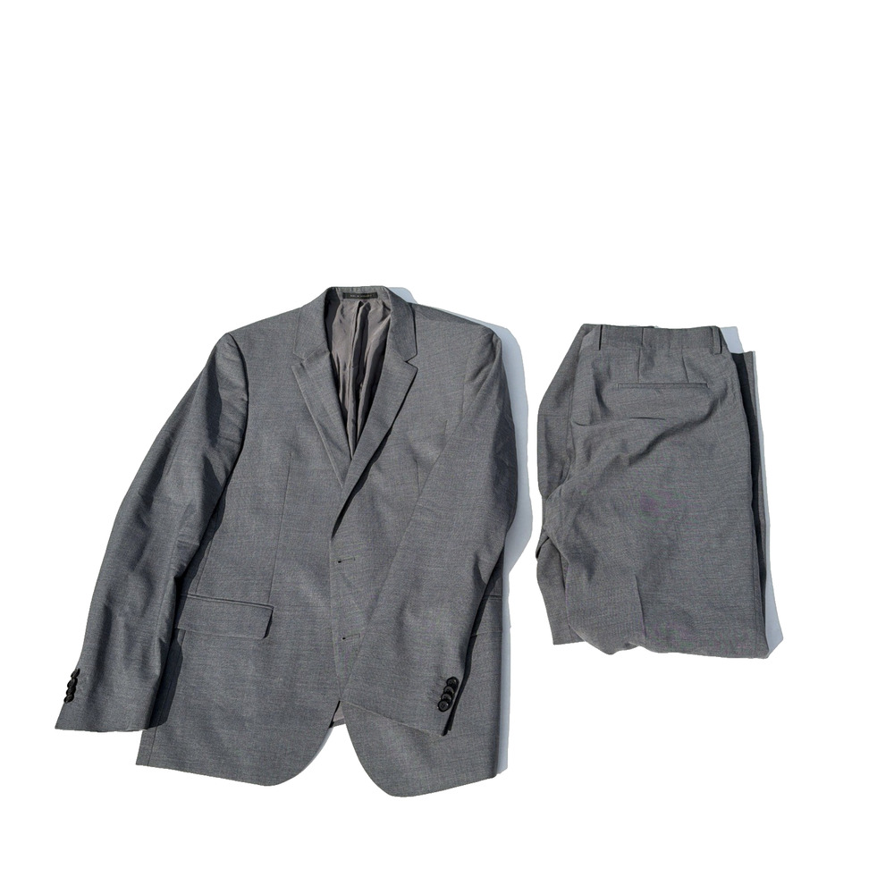Hugo Boss Men's Black Solid 2-Piece Suit Regular Size Type, Size 44R
